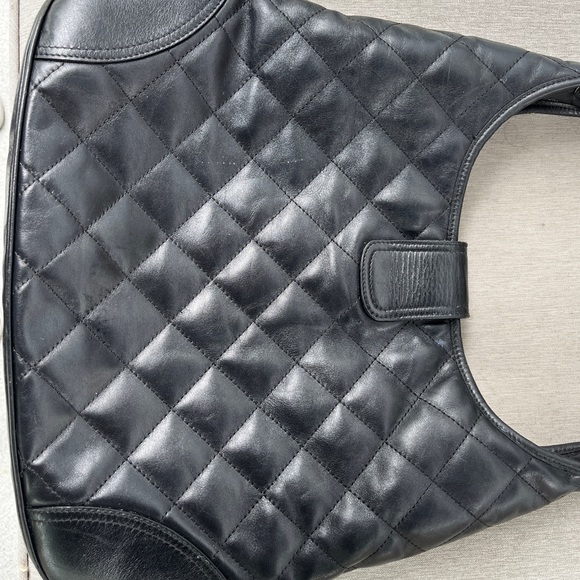 Burberry Black Quilted Full Leather Hobo Purse - Picture 7 of 10
